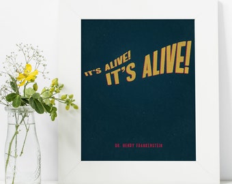 Frankenstein "It's Alive!" Classic Horror Art Print