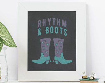 Rhythm & Boots Country Roots Print in Purple