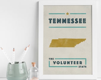 Tennessee The Volunteer State Hometown Pride Art Print