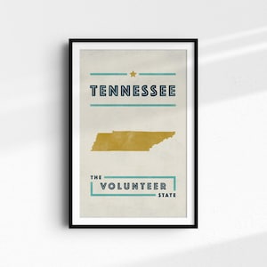 Tennessee The Volunteer State Hometown Pride Art Print
