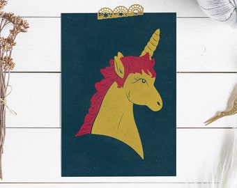 Retro Unicorn Lover Gift Wall Art