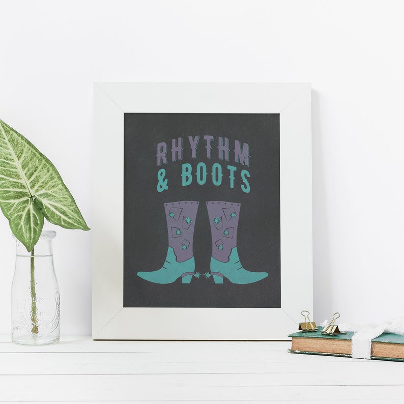 Rhythm & Boots Country Roots Print in Purple image 1