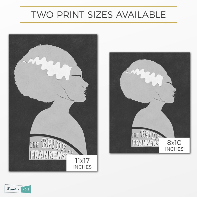 The Bride of Frankenstein Classic Horror Wall Decor Etsy