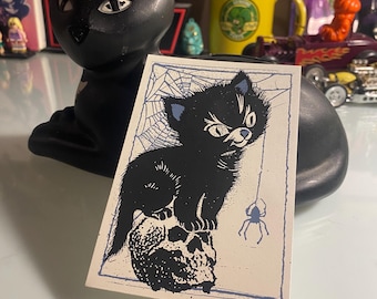 Kitty Skull ( blue gray )