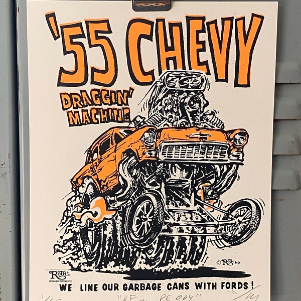 RF TM PE 004 ( 8"x10" 55' Chevy Draggin Machine )