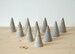 Large Concrete Ring Cone  Set of 10 // Tall Cement Ring Holders 