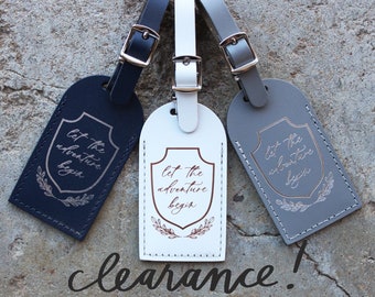 Sale! Wedding Favors Luggage Tags, Unique Destination Wedding Bridesmaid Gifts or Shower Favors, Custom Personalized luggage - wanderlust