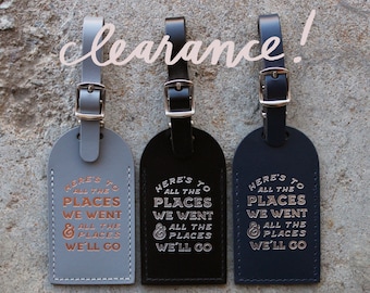 Sale! Bridal shower favors luggage tags, Wedding Favors Luggage Tags, Unique Bridesmaid Gift - Here's to the Places We'll Go! Bonded Leather