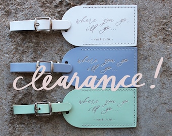 Sale! Christian Scripture Luggage Tags - Spiritual Gift Wedding Favors, Bridesmaid, or Bridal Party Travel Gift - Bible Quotes