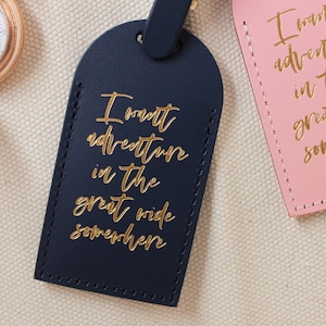 Beauty and the Beast - I Want Adventure! Luggage Tags for Wedding Favors, Bridesmaid Gift, or Bridal Shower Party! | Bag Tags Unique Gifts