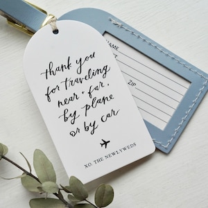 Thank You Hang Tags - Favor Tags for Luggage Tag Wedding Favors - Escort Cards Place Cards Table Number Tags Name Cards for Guests