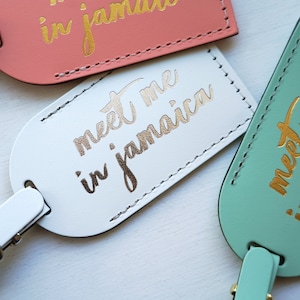 Jamaica Luggage Tags Save the Date Wedding Favors or Bridesmaid Gift ...