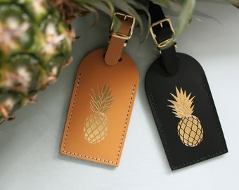 Pineapple Tropical Hawaii Luggage Tags Wedding Favors - Bridesmaid Gift Bachelorette Party Bridal Shower or Travel Gifts for Save the Date