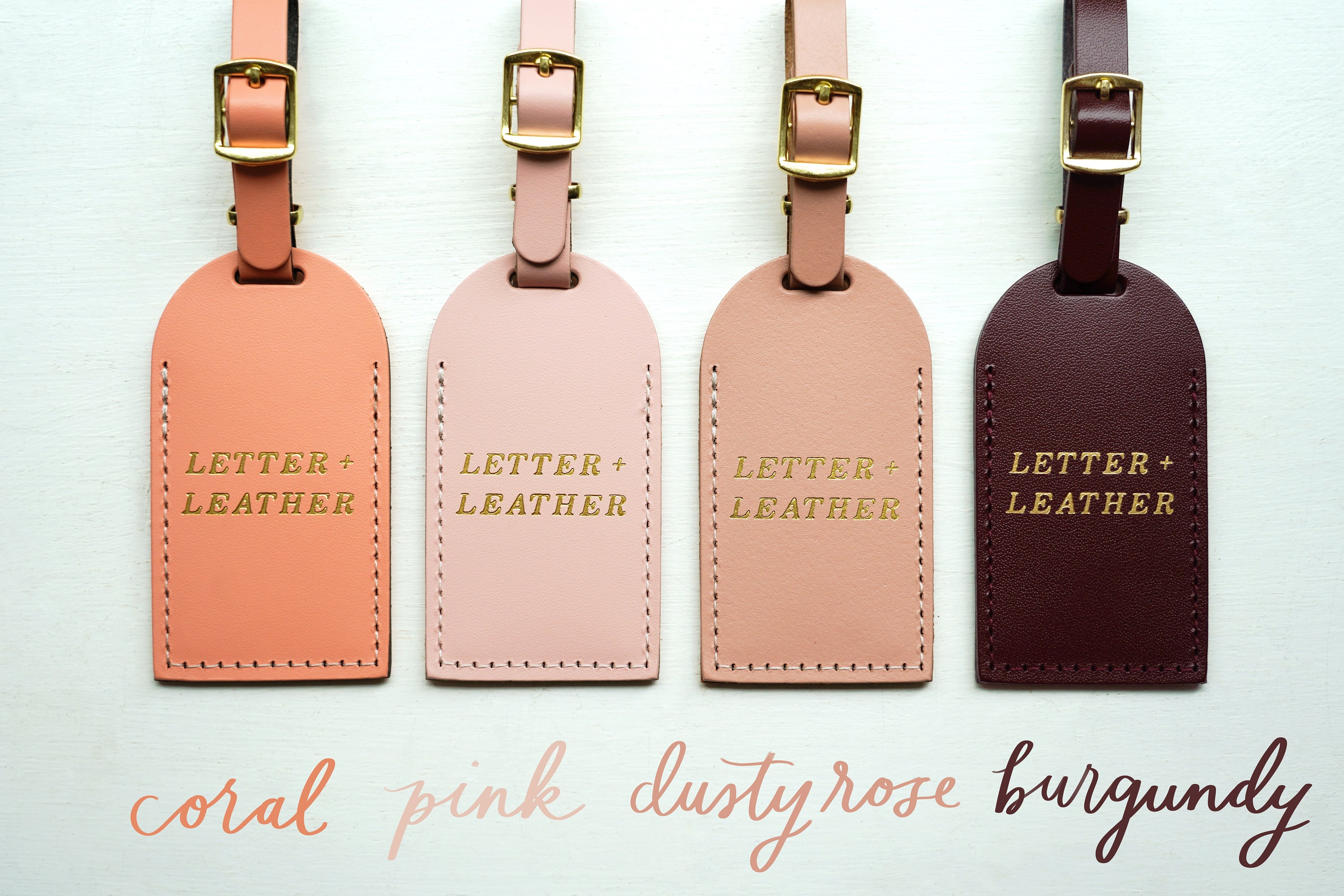 Sweetude 48 Sets Leather Luggage Tags Wedding Favors for Guests Bulk The  Adventure Begins Luggage Tags with Name Card for Bridesmaid Gifts Weddings