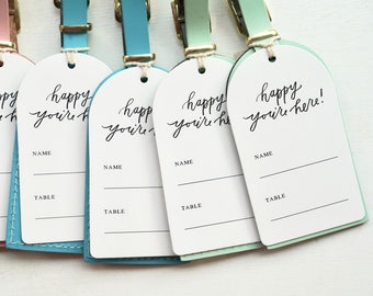 Escort Cards Thank You Hang Tags - Favor Tags for Luggage Tag Wedding Favors - Place Cards Table Number Tags Name Cards for Guests