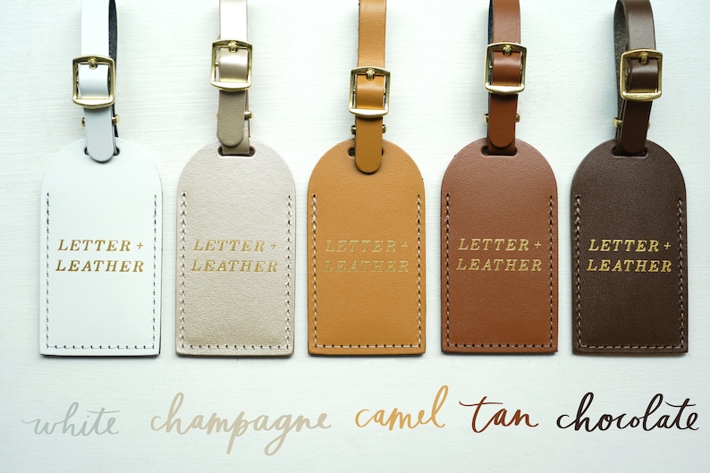 Wedding Favors Luggage Tags Love is a Journey Bridesmaid Gift Bridal Shower Favor, Bachelorette Party Bonded Leather Unique Gifts image 7