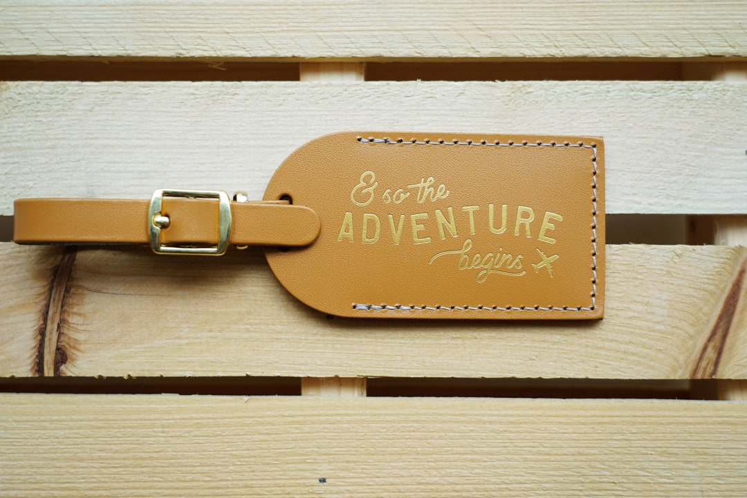 Luggage Tags Wedding Favors Camel and so the Adventure Begins, Bonded ...