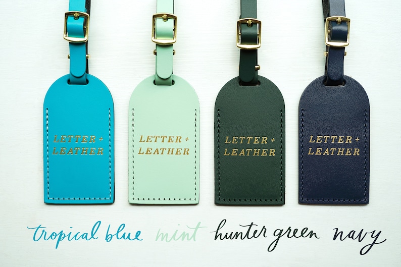 Hawaii Aloha Luggage Tags Wedding Favors Unique Bridesmaid Gift Bachelorette Party Bridal Shower Bonded Leather Gift for Her Tropical image 7