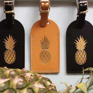 Pineapple Tropical Hawaii Luggage Tags Wedding Favors Bridesmaid Gift Bachelorette Party Bridal Shower or Travel Gifts for Save the Date image 5