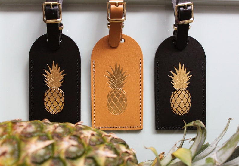 Pineapple Tropical Hawaii Luggage Tags Wedding Favors Bridesmaid Gift Bachelorette Party Bridal Shower or Travel Gifts for Save the Date image 5