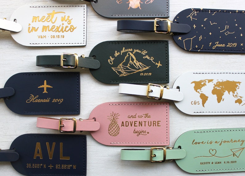 Luggage Tags Personalized Wedding Favors for Guests Unique Etsy
