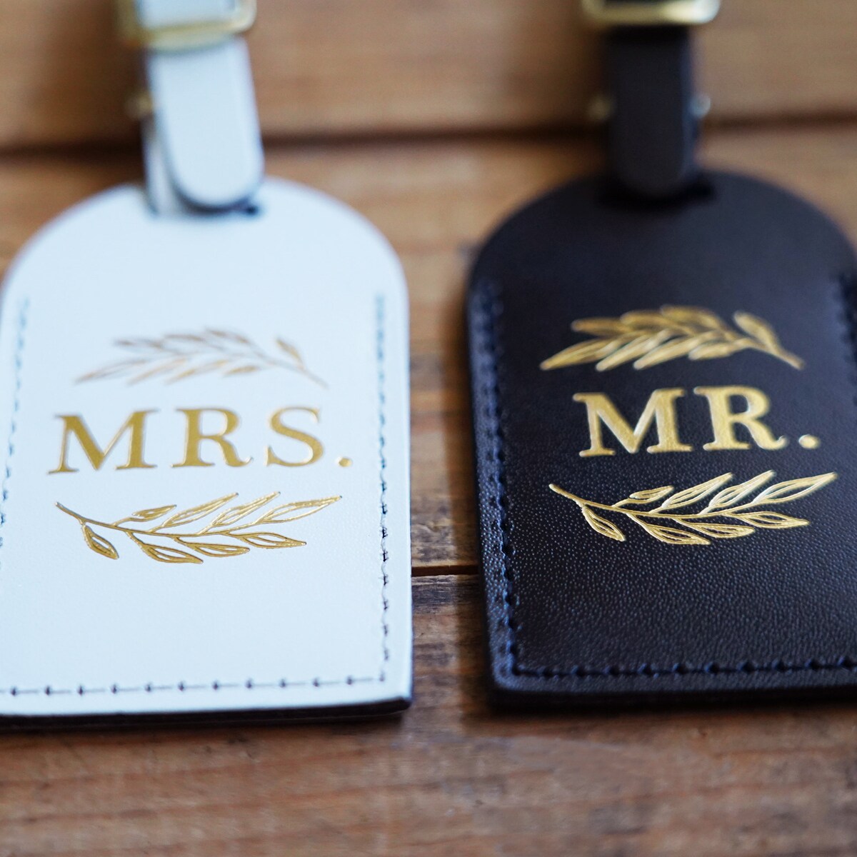 Wedding Gift His and Hers Luggage Tags Mr and Mrs Couples Gift - Unique Just Married Honeymoon Travel Gifts for Couple, Bonded Leather - Etsy