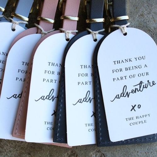 Set of 10 Personalized Destination Wedding Luggage Tags Bulk Etsy