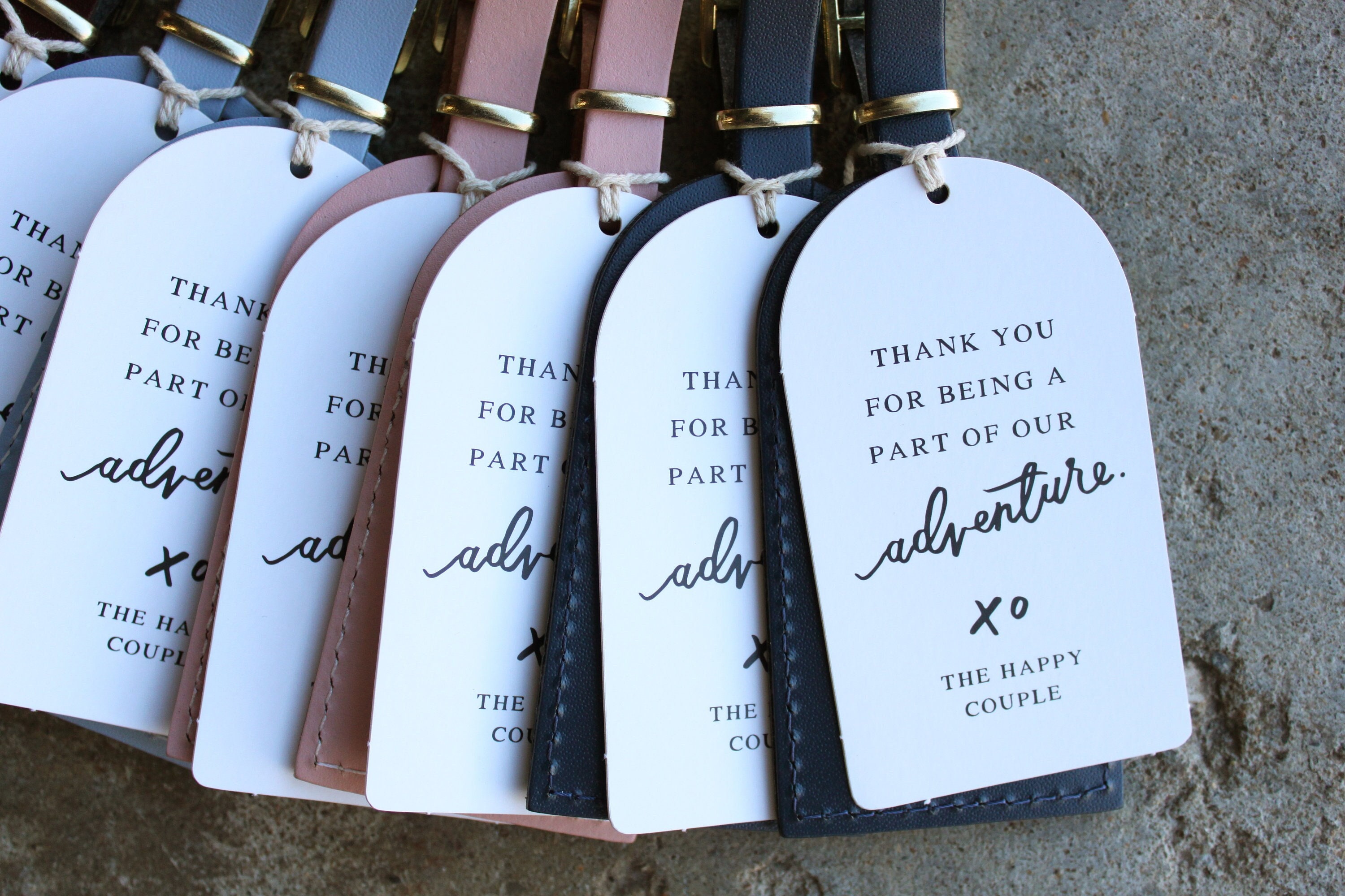 Thank You Hang Tags Favor Tags for Luggage Tag Wedding Etsy