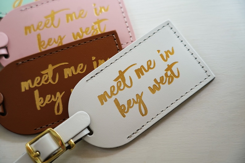 Key West Luggage Tags Save the Date Wedding Favors Bridesmaid Etsy