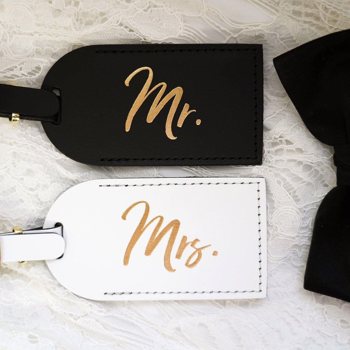 Wedding Gift Luggage Tags Mr and Mrs Couples Gift - Unique Just Married Honeymoon Travel Gifts for Couple, Bonded Leather Travel Gift - Etsy