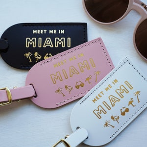 Miami Bridesmaid Gift Luggage Tags for Proposal Box Bachelorette Party or Bridal Shower Favours Travel Gift Save the Date image 4