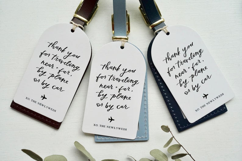 Thank You Hang Tags Favor Tags for Luggage Tag Wedding Etsy