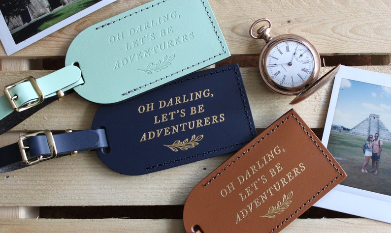 Adventure Luggage Tags Wedding Favors Bridesmaid Gift Bridal - Etsy