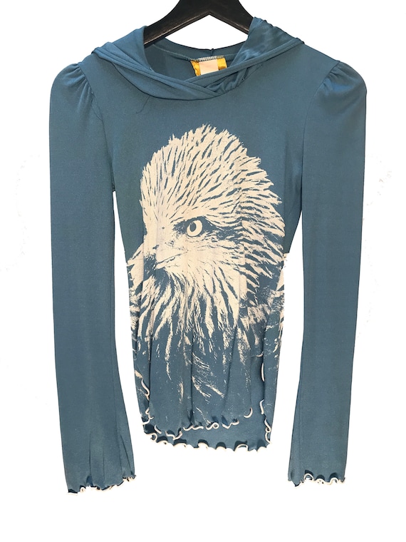 Vintage CROW NYC Eagle Shirt Jumpin Jack Flash Gra