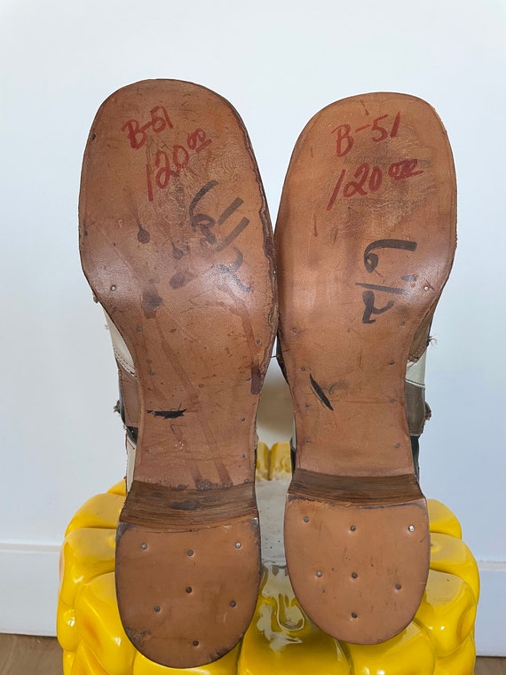 Jumpin Jack Flash Custom Leather Patchwork Heeled… - image 9