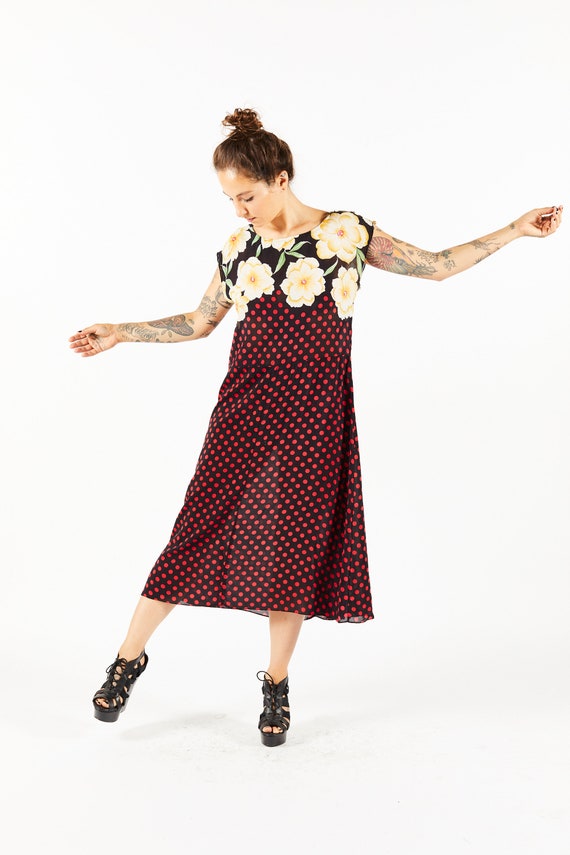 Unlabeled Mr Freedom Vintage 70s Dress Yellow Flor