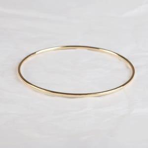 Gold Bangle . Solid 9 ct Gold Bangle . Hammered Bangle . Gold Bangles . Handmade Jewellery U.K image 2