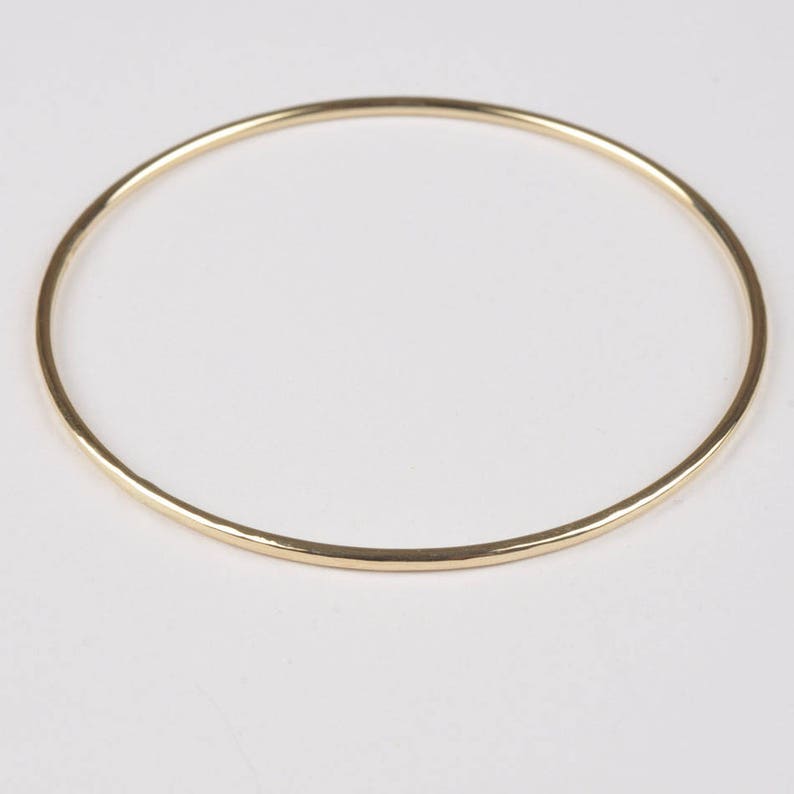 Gold Bangle . Solid 9 ct Gold Bangle . Hammered Bangle . Gold Bangles . Handmade Jewellery U.K image 6