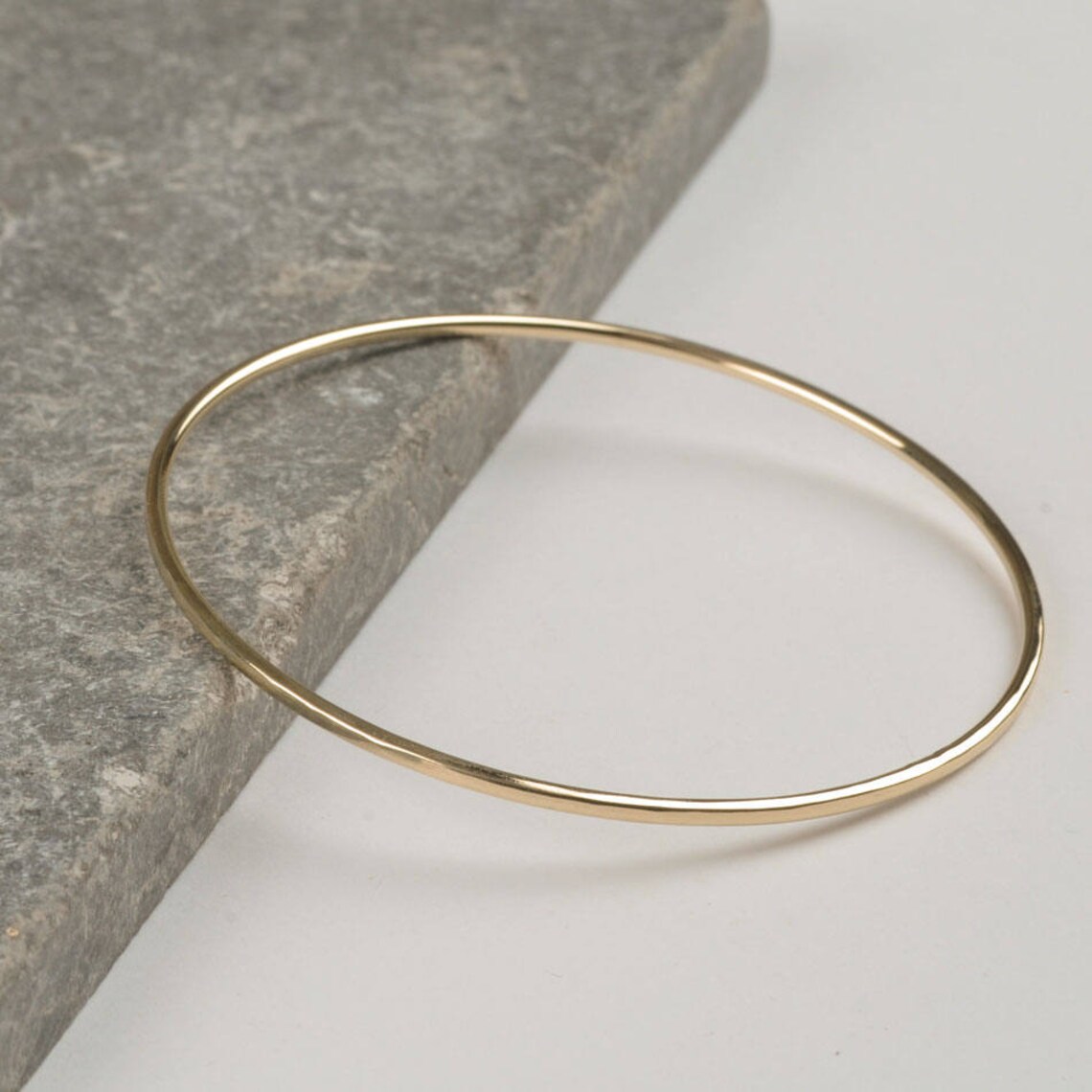 Gold Bangle . Solid 9 Ct Gold Bangle . Hammered Bangle . Gold Etsy UK