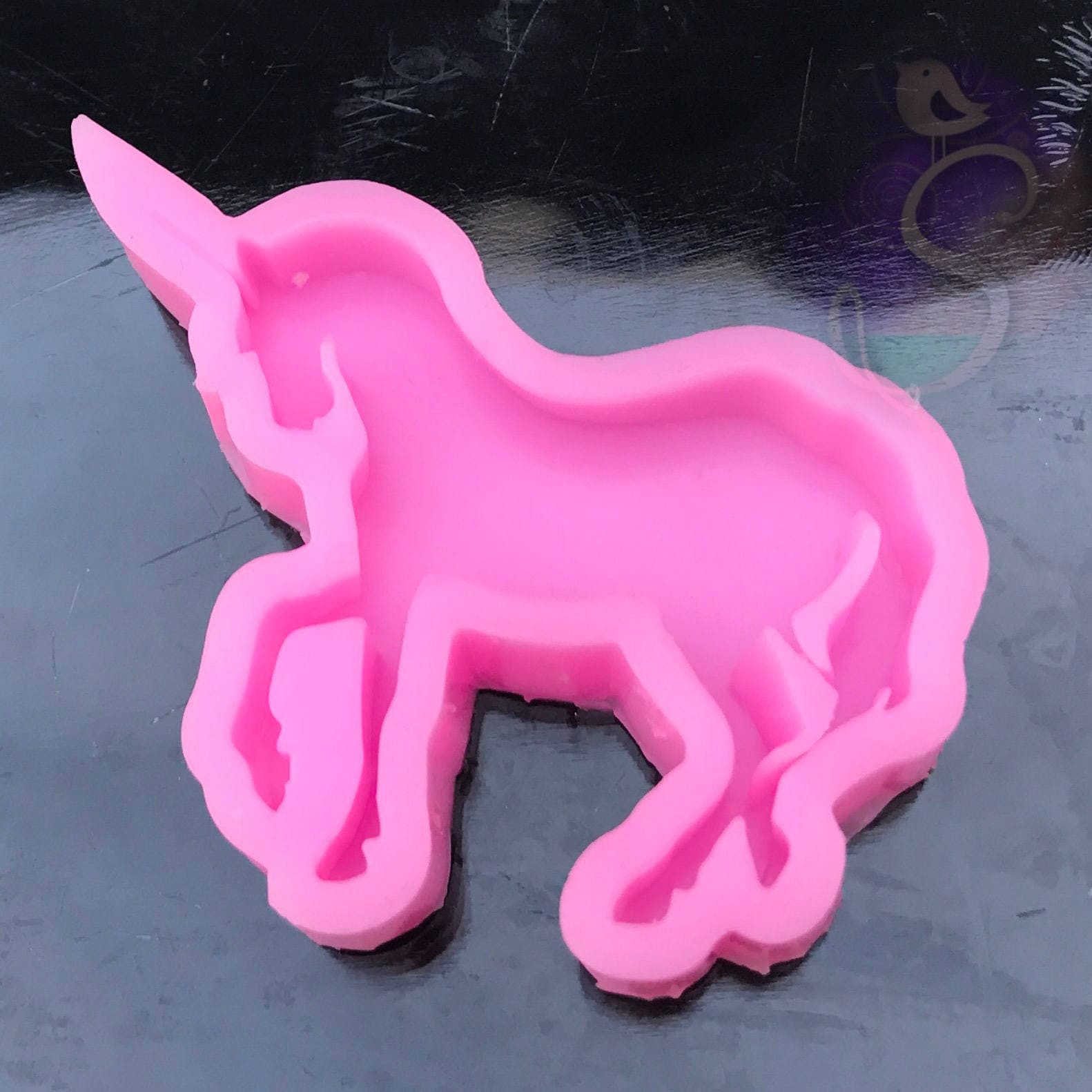 1 Pink Silicone Unicorn Mold No Hole 6.5cm x 4.5cm x 1cm Etsy