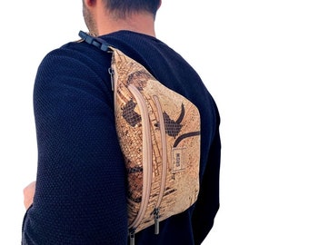 Cork Belt Bag, Vegan Fanny pack, Cork Fabric, Vegan, Made in Portugal