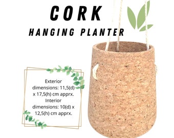 Cork Hanging Planter, Made in Portugal