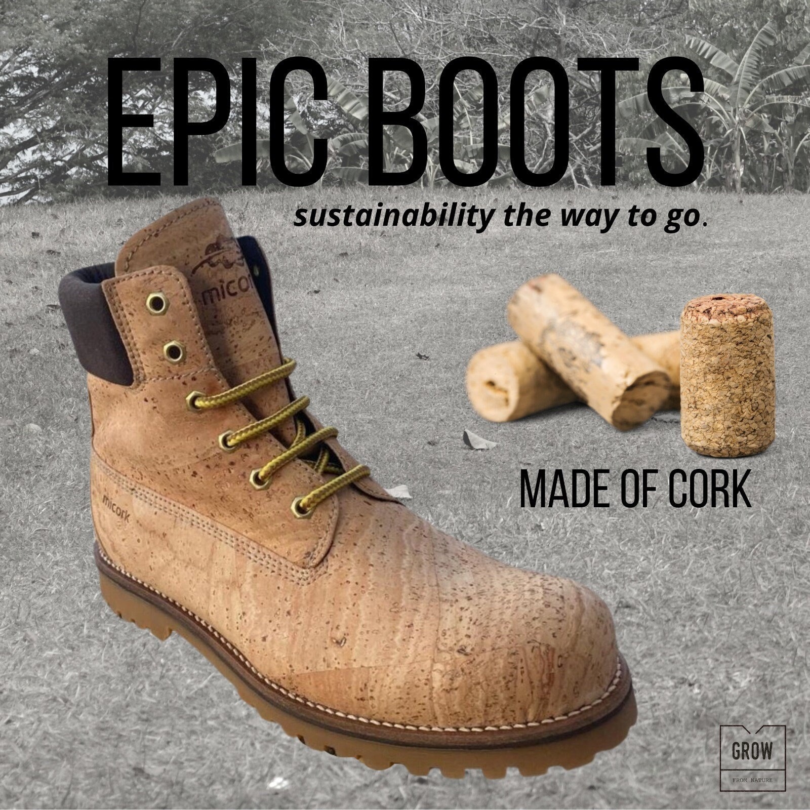Men Cork Boots VEGAN Etsy