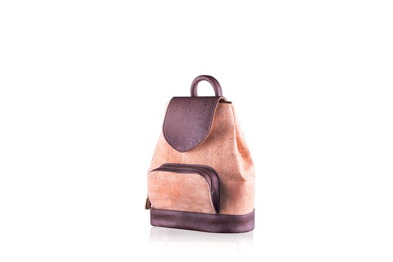 vegan leather small backpack
