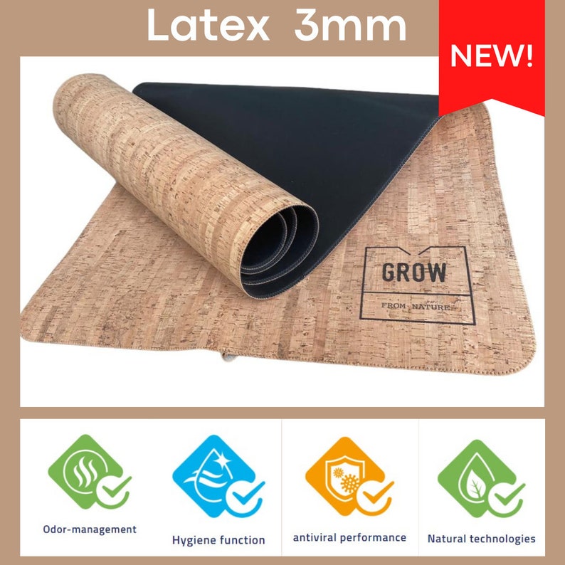 Cork Yoga Mat Made of Natural Cork Yoga Products Meditation Etsy