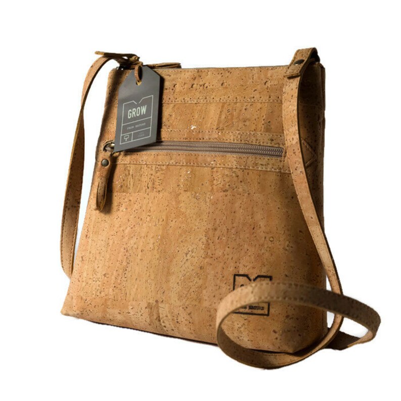 Genuine cork leather crossbody bag cork purse vegan purse Etsy
