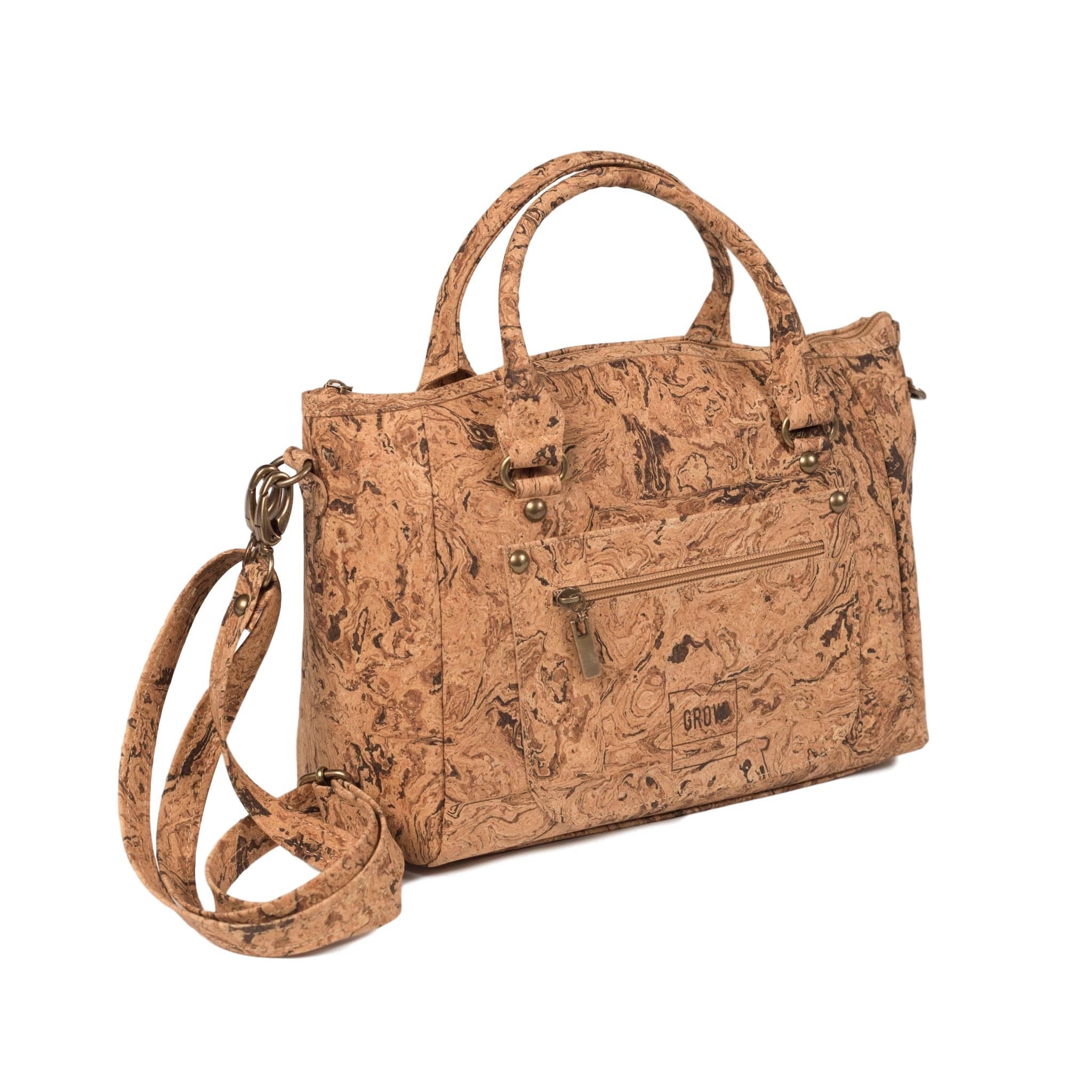 Handbag plus crossbody bag Made of Cork Vegan Leather Vegan | Etsy