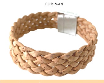 Bracelet en liège pour homme