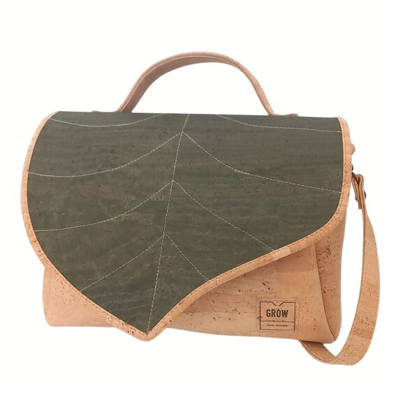 Cork Leaf Satchel Etsy UK