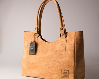 Bellissima borsa tote in sughero naturale